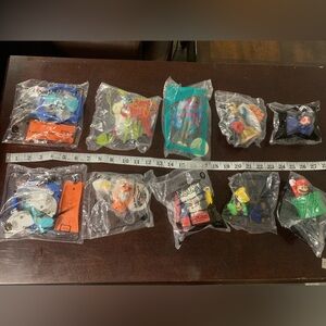 Mario Snoopy More New In Packages Lot of 10 McDonald’s happy meal toys
